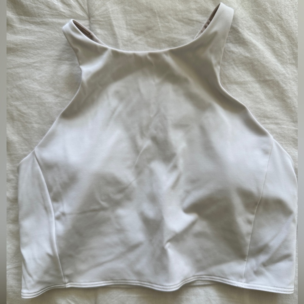 lululemon white crop workout tank